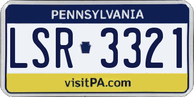 PA license plate LSR3321