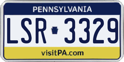PA license plate LSR3329