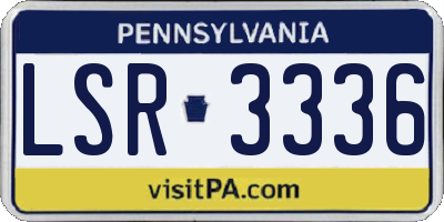 PA license plate LSR3336
