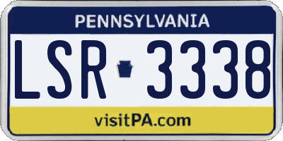 PA license plate LSR3338