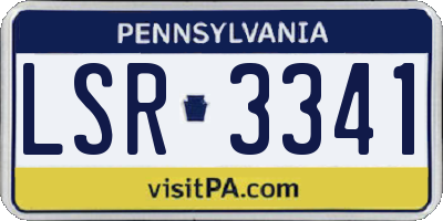 PA license plate LSR3341