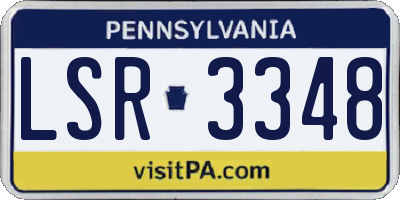 PA license plate LSR3348