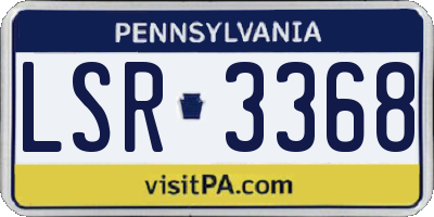PA license plate LSR3368