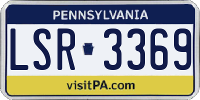 PA license plate LSR3369