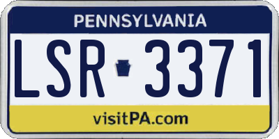 PA license plate LSR3371