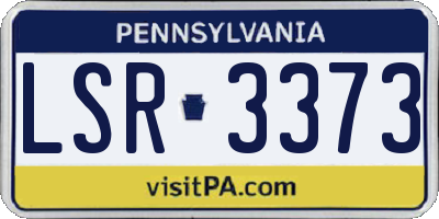 PA license plate LSR3373