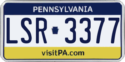 PA license plate LSR3377