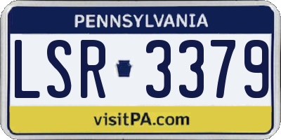 PA license plate LSR3379