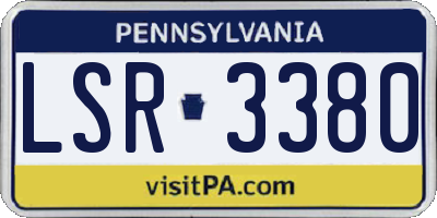 PA license plate LSR3380
