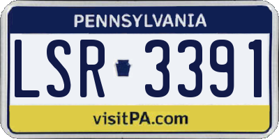 PA license plate LSR3391