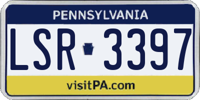 PA license plate LSR3397