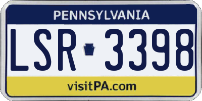 PA license plate LSR3398