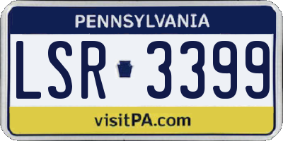 PA license plate LSR3399