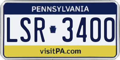 PA license plate LSR3400