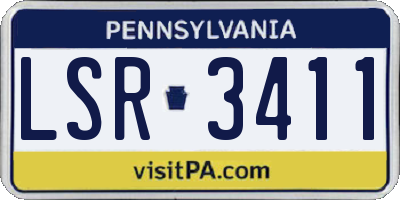 PA license plate LSR3411