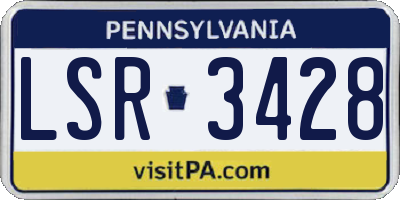 PA license plate LSR3428