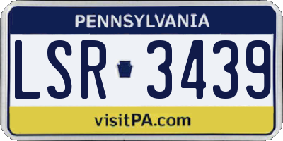 PA license plate LSR3439