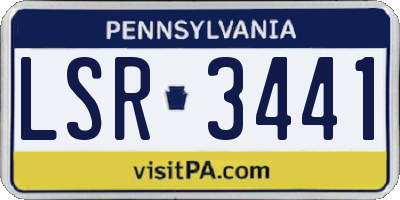PA license plate LSR3441