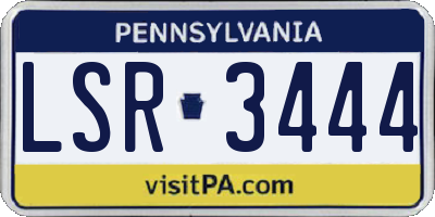 PA license plate LSR3444