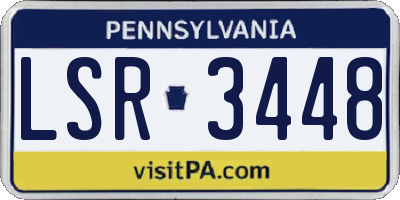 PA license plate LSR3448