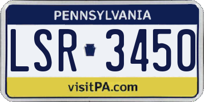 PA license plate LSR3450