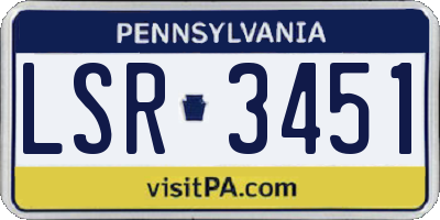 PA license plate LSR3451
