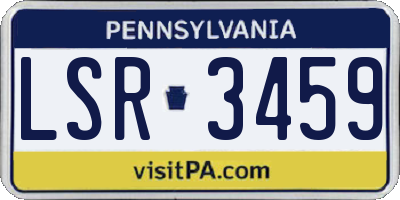 PA license plate LSR3459
