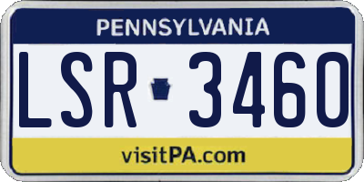 PA license plate LSR3460