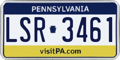 PA license plate LSR3461