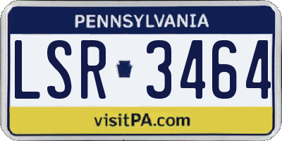 PA license plate LSR3464