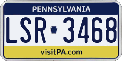 PA license plate LSR3468