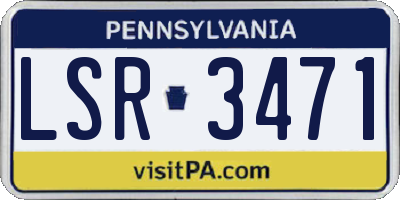 PA license plate LSR3471
