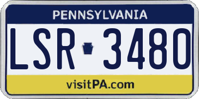 PA license plate LSR3480