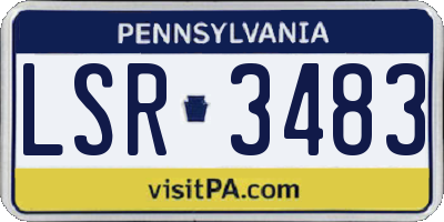 PA license plate LSR3483