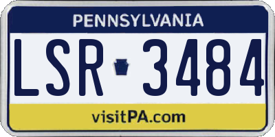 PA license plate LSR3484