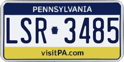 PA license plate LSR3485