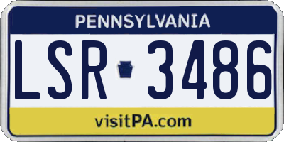 PA license plate LSR3486