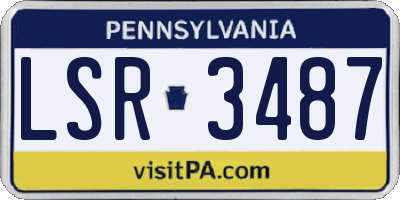 PA license plate LSR3487