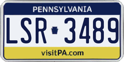 PA license plate LSR3489