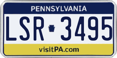 PA license plate LSR3495