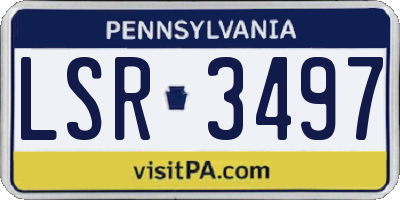 PA license plate LSR3497