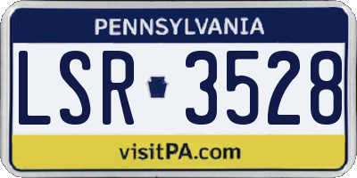 PA license plate LSR3528