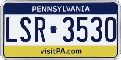 PA license plate LSR3530