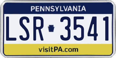 PA license plate LSR3541