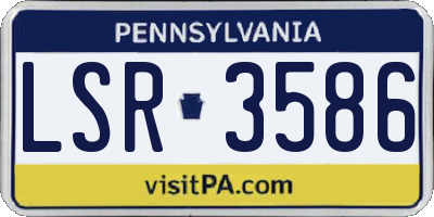 PA license plate LSR3586