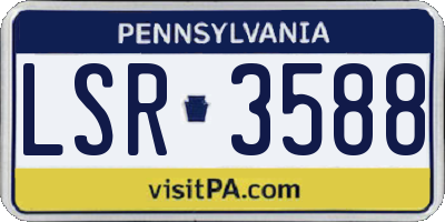 PA license plate LSR3588