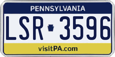 PA license plate LSR3596