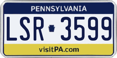 PA license plate LSR3599