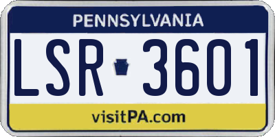 PA license plate LSR3601