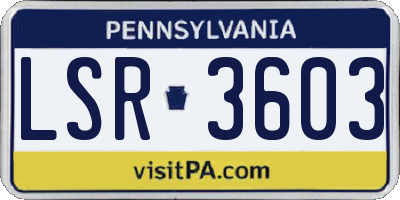 PA license plate LSR3603